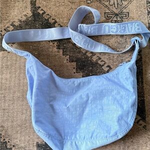 BAGGU Sky Blue Medium Nylon Crescent Bag